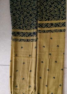 two peices Elegant Yellow &amp; Navy Saree