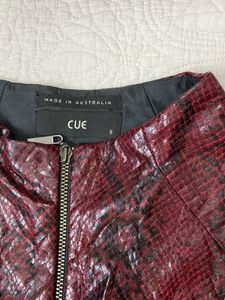 Burgundy Faux Leather Dress