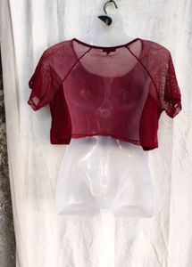 Sheer Mesh Crop Top