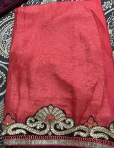 Coral combination - Saree