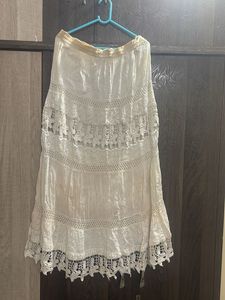Lace Tiered long Skirt