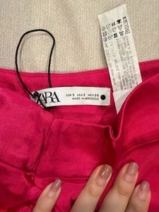 Zara Pink Ruched Sleeveless Top with pants