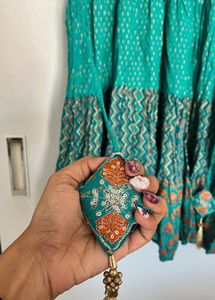 Teal Embroidered Kurta