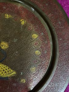 Decorative Peacock brass  Plate