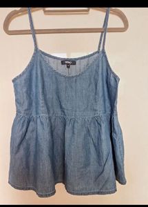 Denim Spaghetti Strap Dress