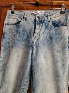 Washed Blue Denim Jeans