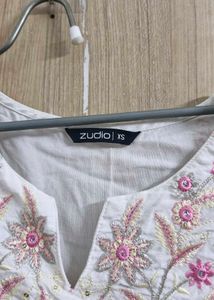 White Embroidered Kurta