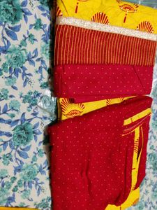 very good qwality unstitched Vibrant Yellow &amp; Red