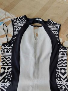 Black &amp; White Sleeveless Dress