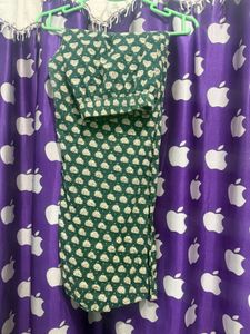 Striped Kurta set  with Bell Sleeves