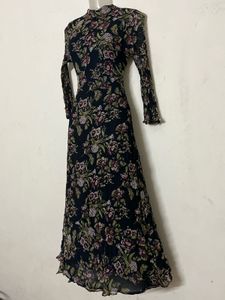 ZARA BRANDED Floral Print Long Sleeve Maxi Dress