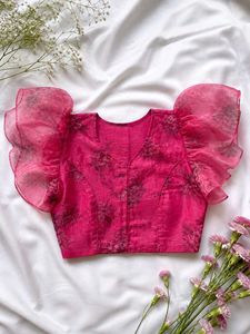 Organza Puff Sleeve Blouse