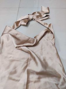 savana Satin Cowl Neck Halter Top