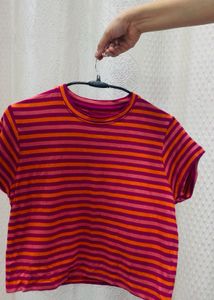 Striped Cropped T-Shirt