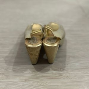 Sparkly Gold Platform Heels