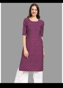 Elegant Maroon Floral Print Kurta