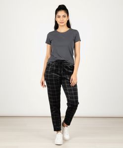 Checkered Velour Track Pants