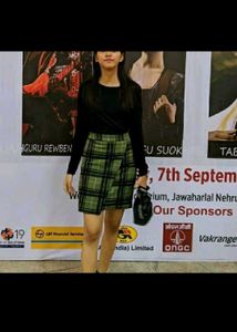 Plaid Wrap Skirt