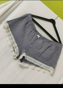 Comfortable Lace Trim Pajama Shorts