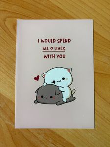 NEW Writeable Cute Pink Love Greeting Card
