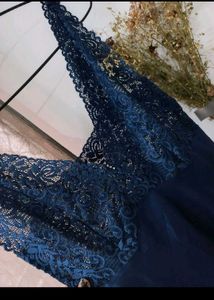 lacey satin dress