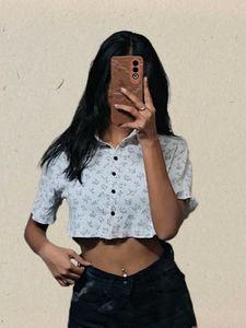 Floral Cropped Shirt