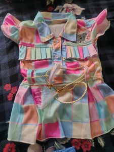 Colorful Plaid Girls' Dress