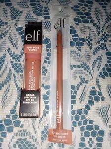 ELF Lip Duo: Sun Boss Gloss (Pink Me Girl) + Liner