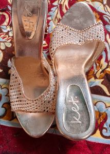 Sparkly Rose Gold Heels - Size 6