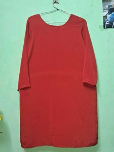 Beautiful Red Embroidered Kurta of 1