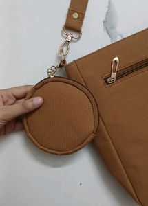 Stylish Leaf Print Crossbody Bag with coin Pouch