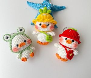 Handmade Crochet Duck Keychains