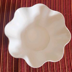 Off white floral design bowl