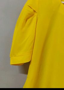 Vibrant Puff Sleeve Square Neck Top