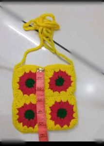 Crochet Flower Pouch