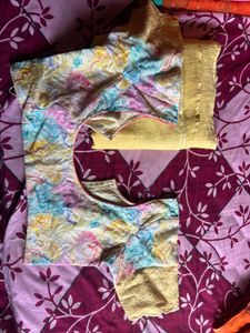 Floral Print Blouse and saree