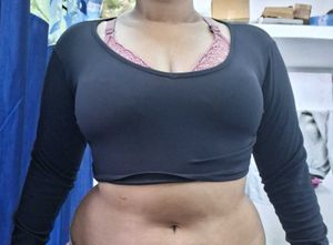 Stylish Black Full Sleeve Crop Top