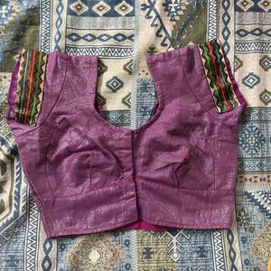Beautiful Purple Embroidered Saree