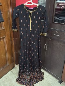 Discount Black Kurta with Intricate Print