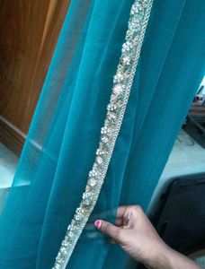 Emerald Green Embellished  veil