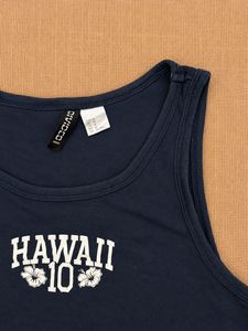 Navy Blue Hawaii Tank Top