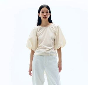 Cream Puff Sleeve Top