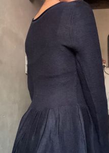 Dark Blue Knit Dress
