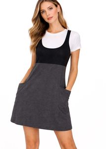 Two-Piece Style Dress with Pockets