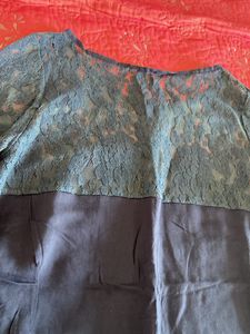 Women Lace Patchwork Tunic Top
