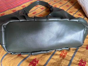 Stylish Green Faux Leather Hobo Bag