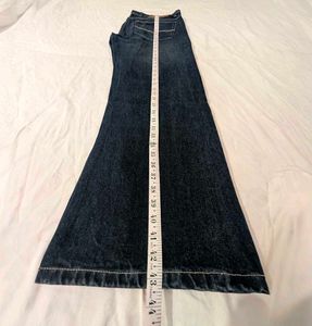DIESEL Retro Wide Leg Dark Wash Jeans