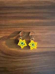 New Handmade Yellow Earrings