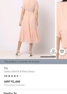 Sunday SALE Peach Button-Front Midi Dress