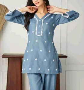 Woman blue cord set upto xxxl